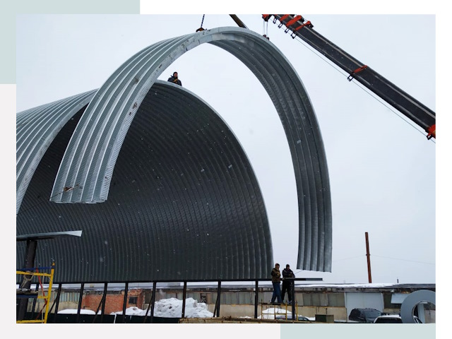 Полукруглые ангары в Великих Луке